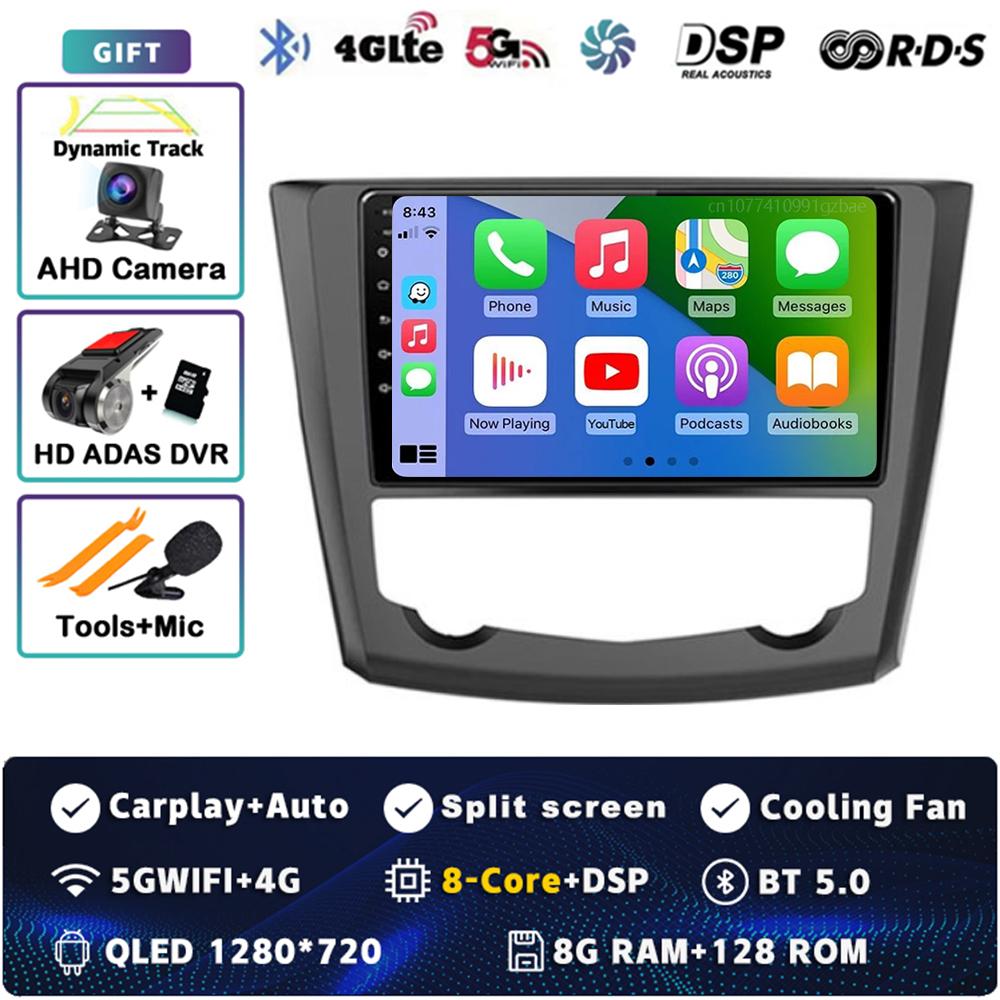 Android 14 Carplay Autoradio für Renault Kadjar 2015 2016 2017 2018 2019 Multimedia-Video-Player Navigation GPS Stereo 2 Din DVD