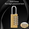 Sturdy Brass Combination Lock Solid Body with Stylish Steel Shackles Portable Accessory for Multipurpose Security