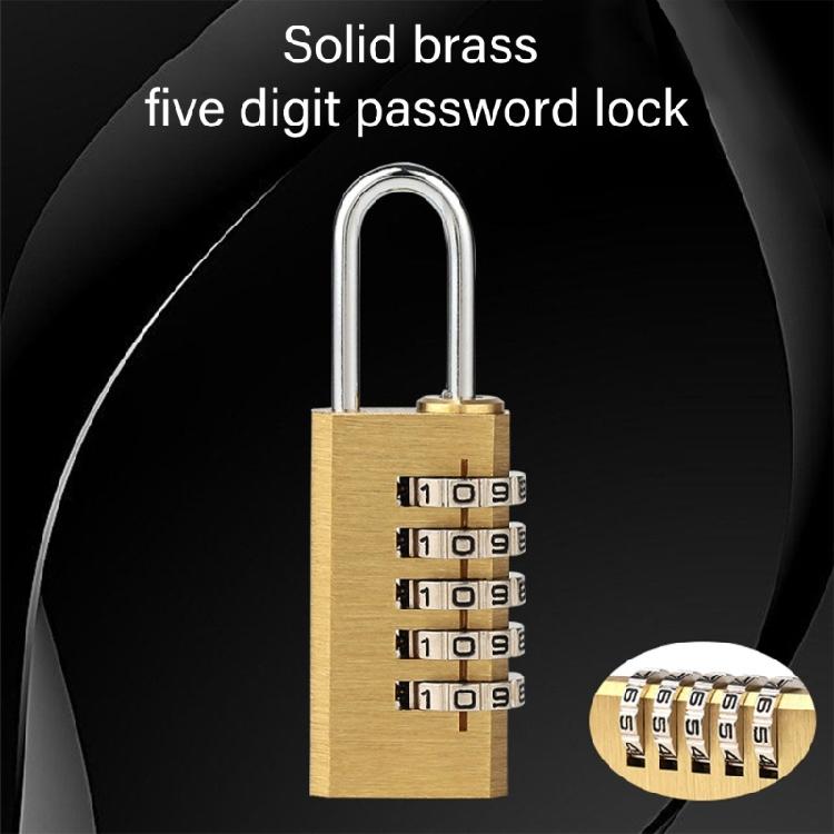 Sturdy Brass Combination Lock Solid Body with Stylish Steel Shackles Portable Accessory for Multipurpose Security