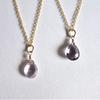 Bebe Lapin Large Amethyst Pendant Necklace with 14K Gold-Filled Chain, February Birthstone (Gift Boxed)