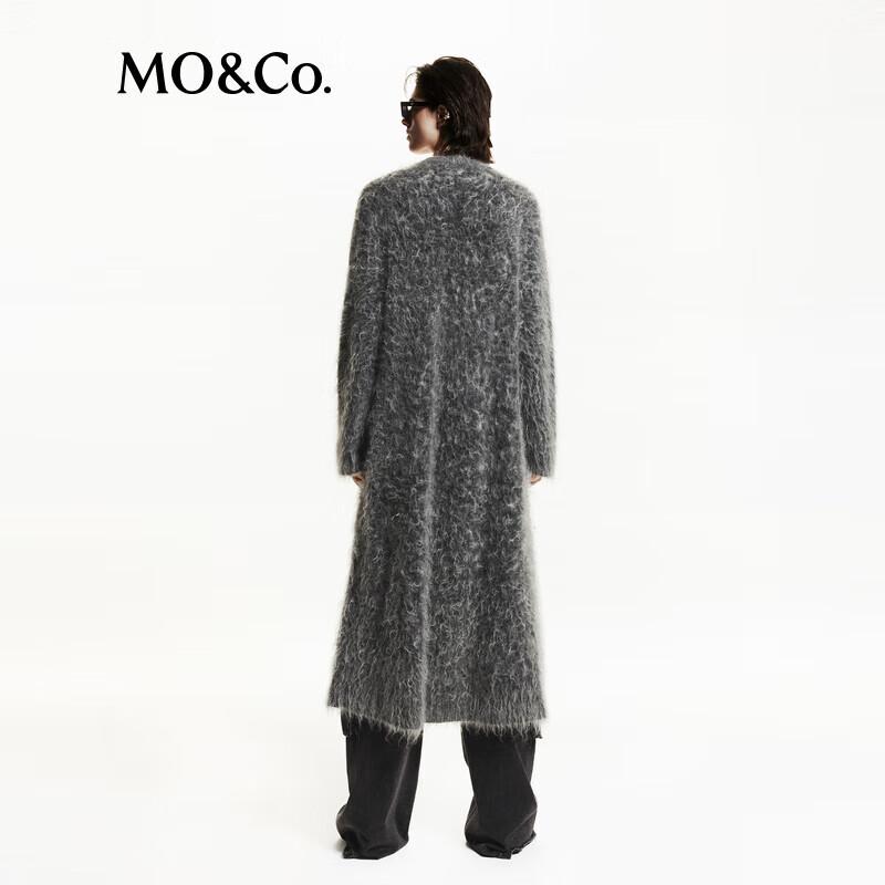 MO&Co. Mohair Wool Blend Long Sweater Coat