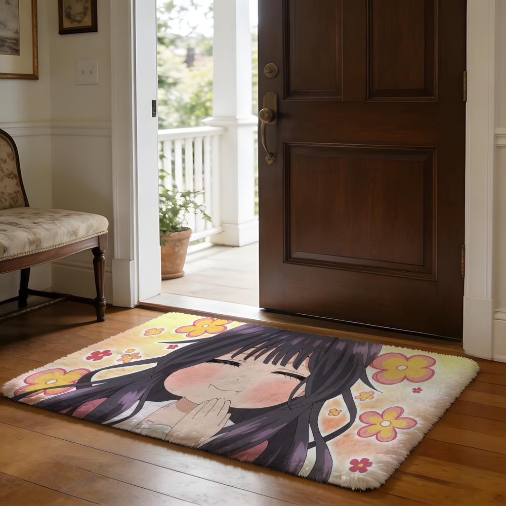 Floor Mat Soft Flannel Rug Non Slip Absorbent Mat for Bathroom Bedroom Home Decor Rapper W WAKE UP LUCKI