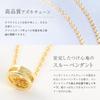 Necklace for Cubic 925 Silver [La Paume] Women, Simple, Hypoallergenic, Zirconia, (Yellow Gold)