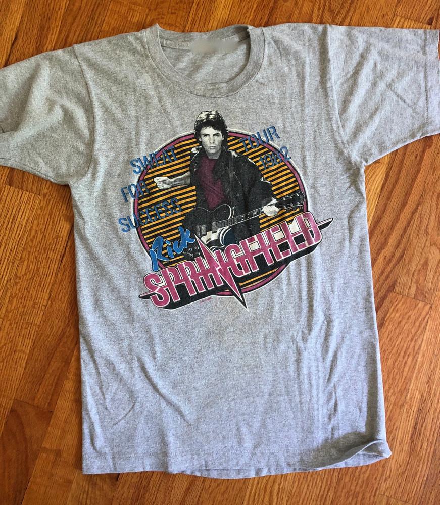 

Vintage Rick Springfield Sweat For Success Cotton Sport Grey Unisex Shirt MM509 Unisex T-Shirt M
