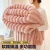 Solid Color Luxurious Faux Rabbit Fur Throw Blanket Soft Warm Winter Blanket with Heat Retention Blanket for Office Home Travel