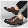 Fashion Fashion Leather British Business Men's Dress Shoes Spring Autumn Soft Sole Men Derby Shoes Designer Increase Male Wedding Shoe