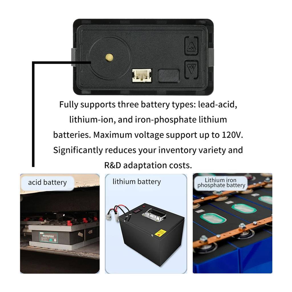 Multifunctional 8-120V LCD Digital Voltage Meter Battery Indicator Battery Electric Vehicle Battery Gauge Accessories