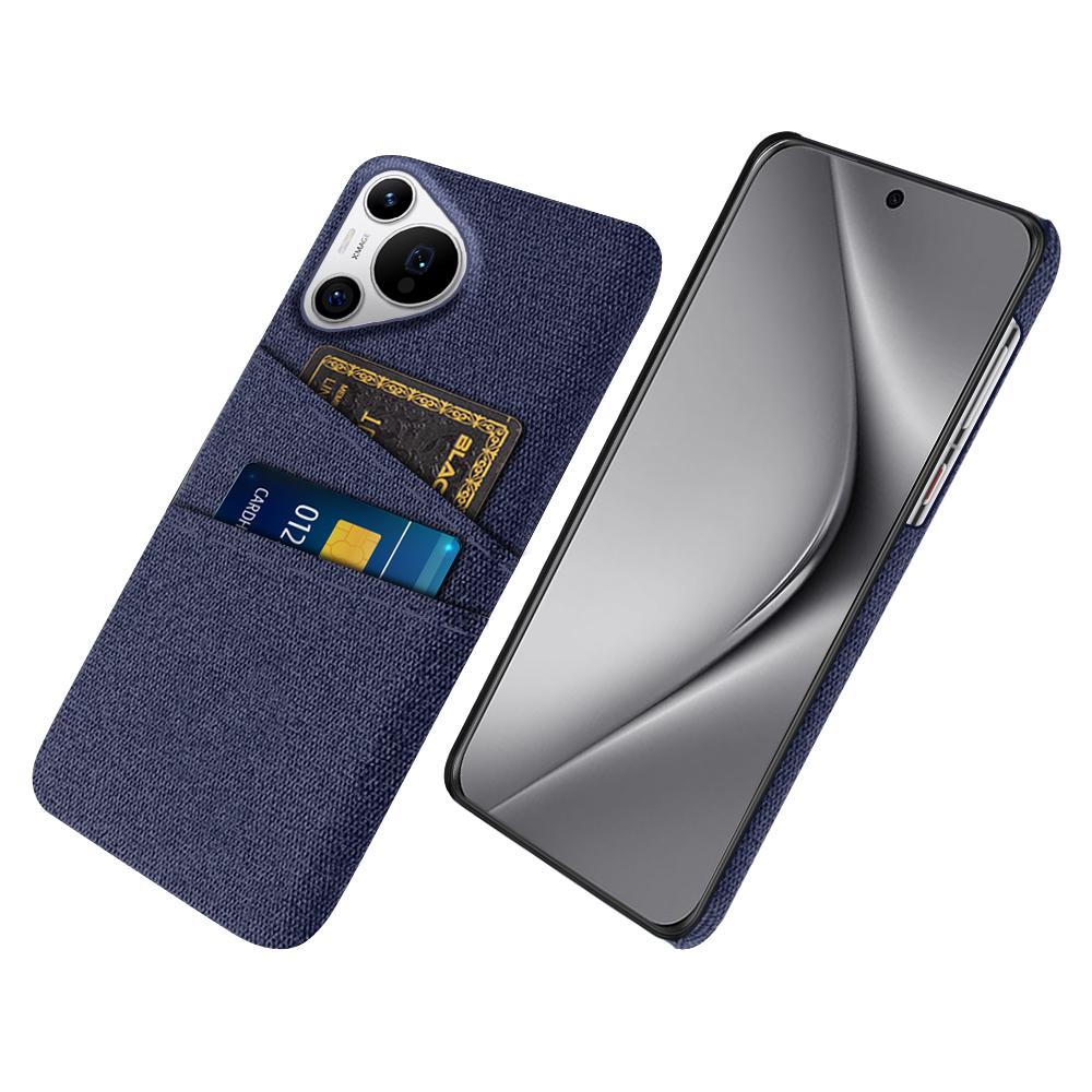 For Huawei Pura 70 Pro/Pura 70 Pro+ Case Card Holder Hard PC with Cloth Phone Protection Cover