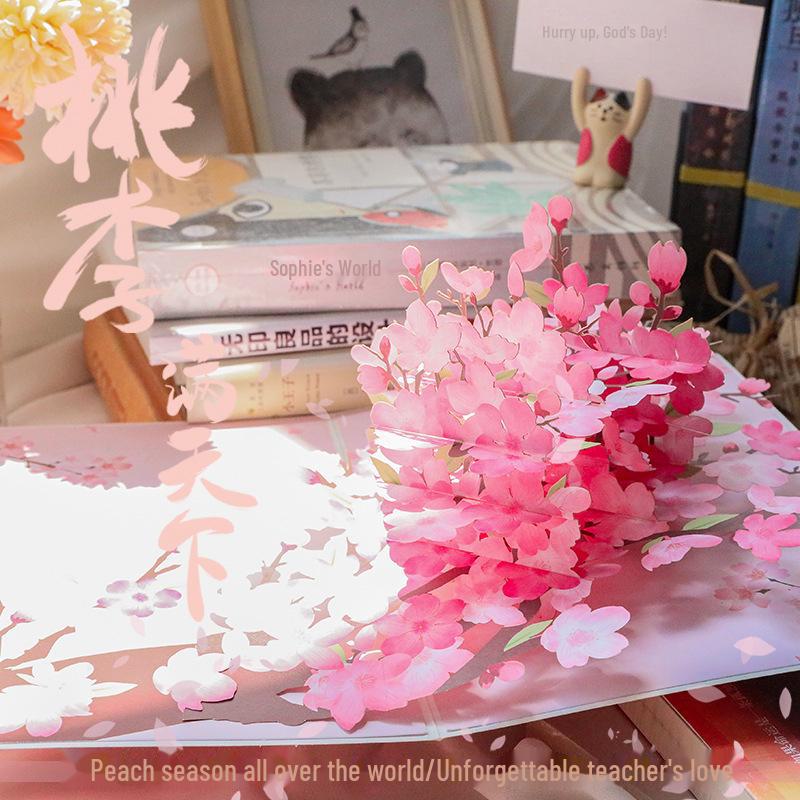 

Открытка на день рождения и День учителя в стиле INS 3D: Творческий подарок в виде бумажной скульптуры своими руками на китайский День святого Валентина