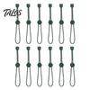 Reusable Ornament Hooks 12 Pcs Christmas Hanger Ribbons, Silicone Hangers And Strings for Stocking Holders Mantle Tree, Adjustable Sliding Holiday