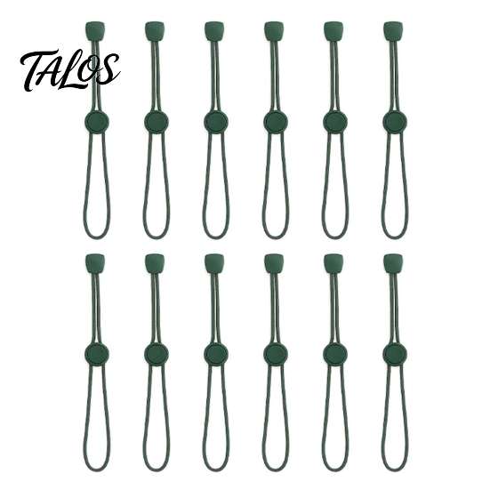 Reusable Ornament Hooks 12 Pcs Christmas Hanger Ribbons, Silicone Hangers And Strings for Stocking Holders Mantle Tree, Adjustable Sliding Holiday