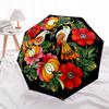 1pc Birds, Flowers, Folk Art Umbrella with Plastic Handle,Compact & Stylish,Suitable for All Seasons YS331009