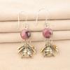 Natural Black Rhodonite Gemstone 925 Sterling Silver Handmade Dangle Earrings 2" EE-154-33