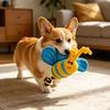 Cane Peluche Ape Giocattolo Squeaky Tela Ape Cane Giocattolo da Masticare con Nodo di Corda Giocattolo Interattivo per Tirare la Corda per Cucciolo Dentizione Sollievo dalla Noia