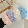 PROLY New Fashion Headband For Women Wide Side Lace Point Headwear Solid Color Center Knot Headwear Adult Summer Hair Accessorie