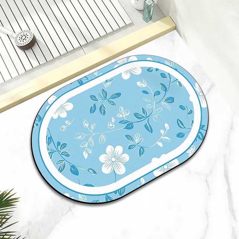 Bedroom Ins Wind Diatom Mud Absorbent Foot Mat Quick Dry Non-slip Mat Toilet Toilet Door Mat Cartoon Carpet