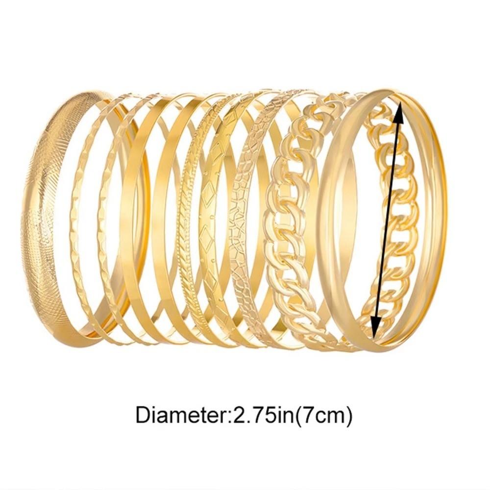Unique Personality Bracelet Korean Style Hand Jewelry New Metal Bangles Set  Girls