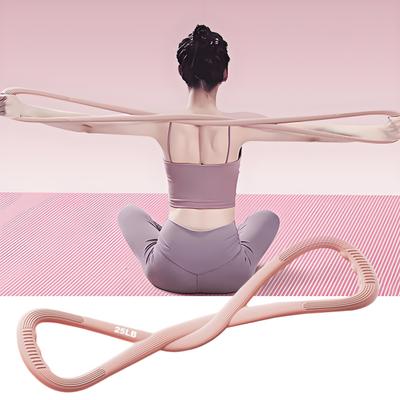 Silicone Fitness Resistance Band Anti-slip Figure 8 Exercise Elastic Strap 25/35Lbs Men Women Arm Shoulder Stretch Strength Training Tension Rope