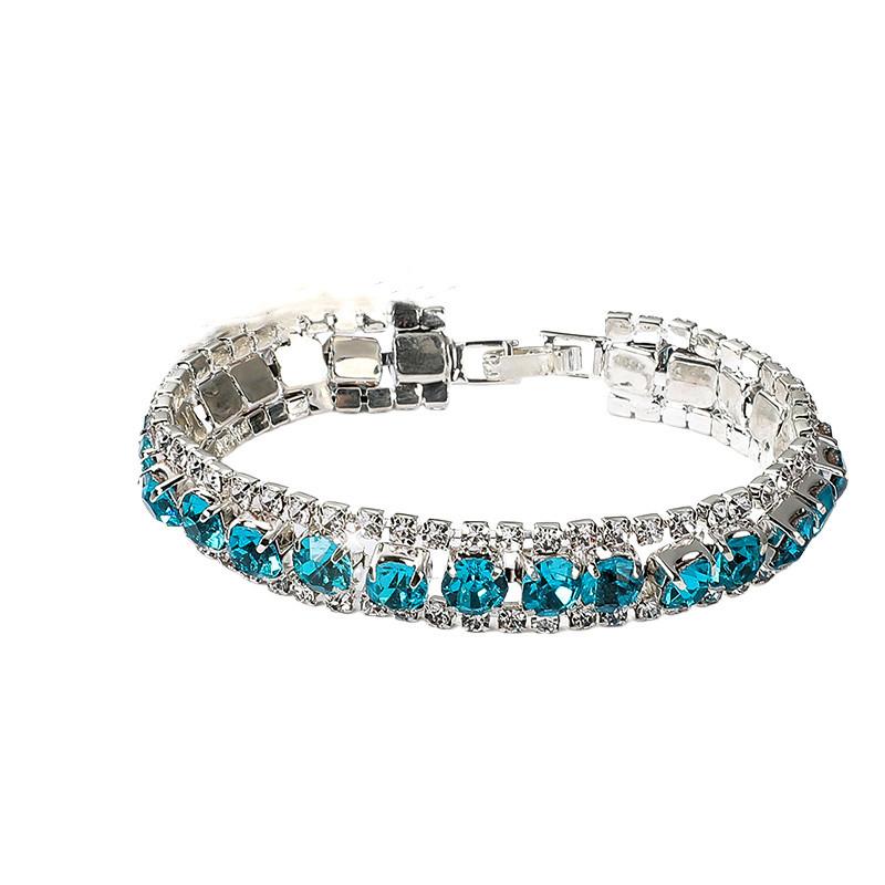 Multi-colored rhinestone bracelet Super flash diamond-set bracelet Full diamond imitation crystal jewelry