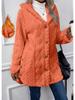 2026 Women's Solid Color Plush Hooded Sweatshirt with Diamond Pattern Design