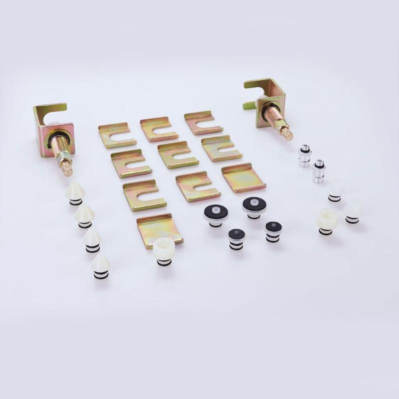 Car Air-Conditioning System Service Kit with Threaded Metal Components for Leak Checking, Line Sealing, and Vehicle Maintenance Work