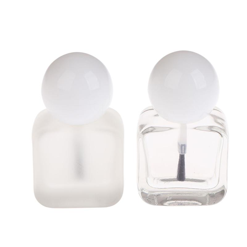 1Pcs 10Ml Empty Nail Polish Bottles Clear Glass Nail Gel Bottles With Brush Cap Nail Oil Nail Art Tool