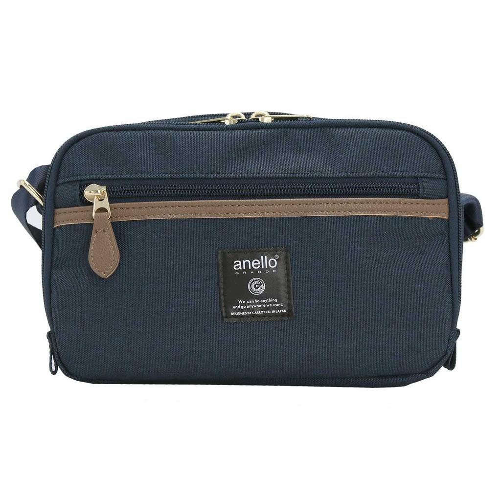 Anello Grande GHM0512 Shoulder Bag, Water-Repellent/Lightweight, for Adult Travel, Navy
