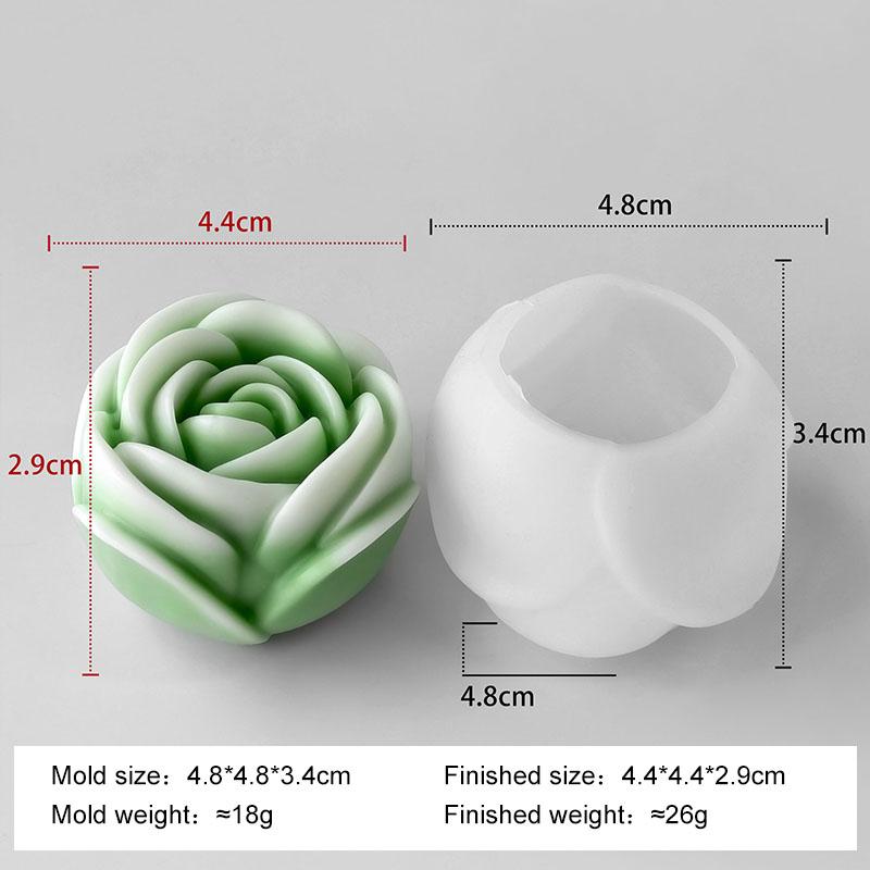 

Rose Flower Candle Silicone Mold DIY Aroma Plaster Resin Molds Candy Chocolate Baking Mould Handmade Soap Candle Making Supplies
