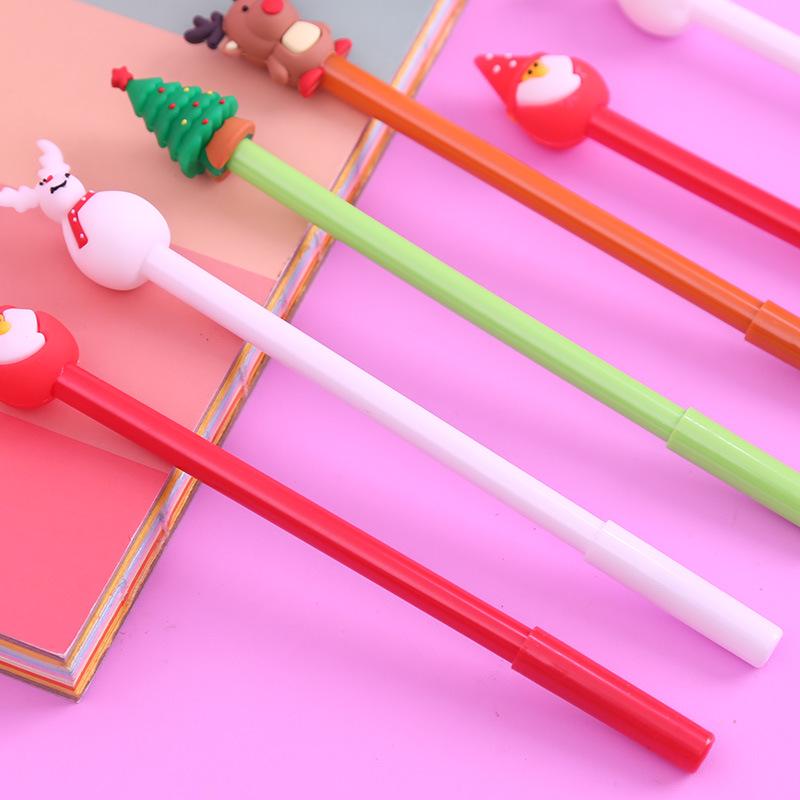 Cartoon Reindeer & Snowman Ballpoint Pen - Creative Christmas Gift for Kids & Students