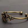 Handcrafted Floral Copper Bangle Comfortable Fit Floral Bracelet Fashion Jewelry For Casual Or Formal Outfits