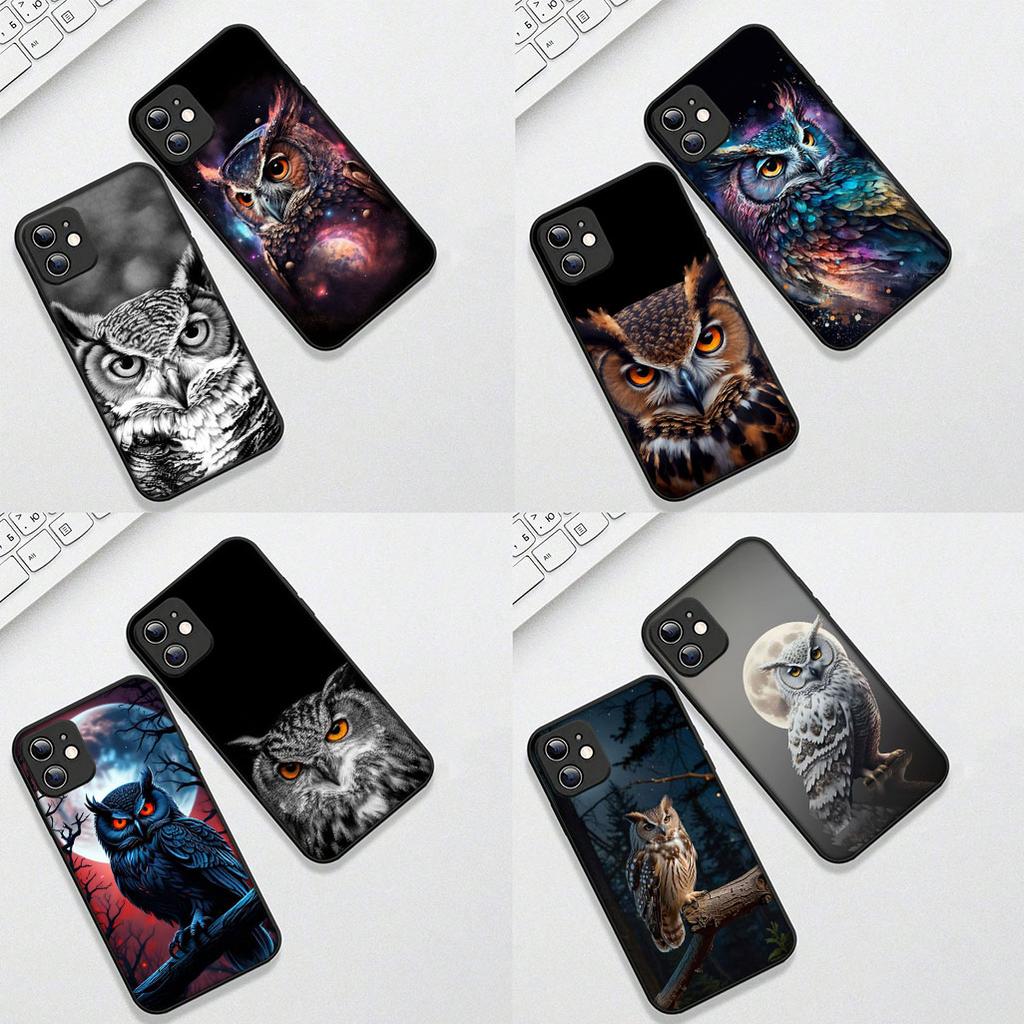 Soft Cover for Apple iPhone 12 13 Pro Max Mini ProMax X XR Air 12Pro 13Pro Casing Phone Case Wallpaper Owl Bird