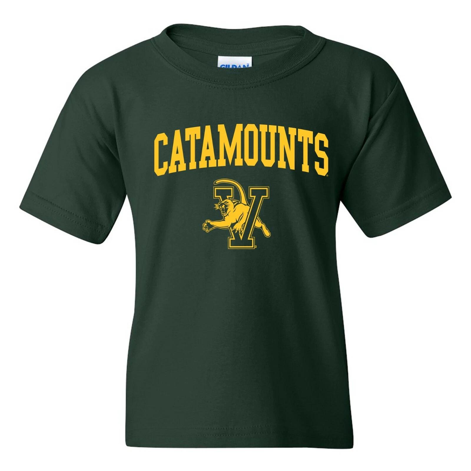 Vermont Catamounts Arch Logo Youth T-Shirt - Forest 3XL