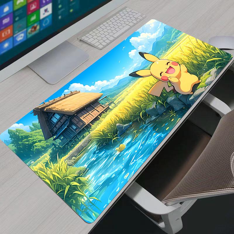 Large Mouse Pad Pokemon Pikachu Gamer Keyboard Mousepad Pc Computer Desk Mat Gaming Pad Mouse Mats For CS GO LOL x