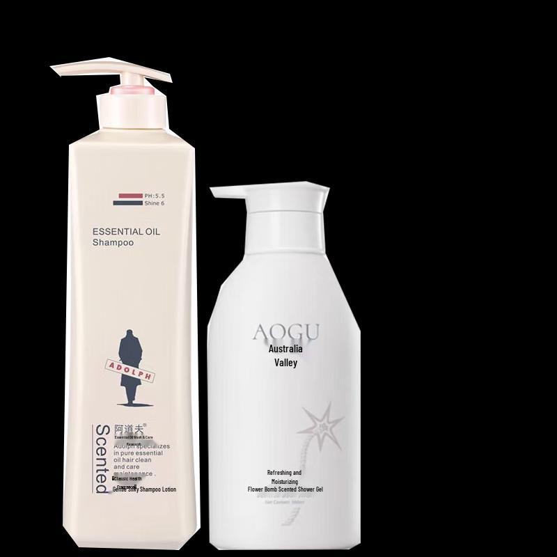 

Adolph Gentle Silky Shampoo & Aogu Flower Scented Shower Gel Set