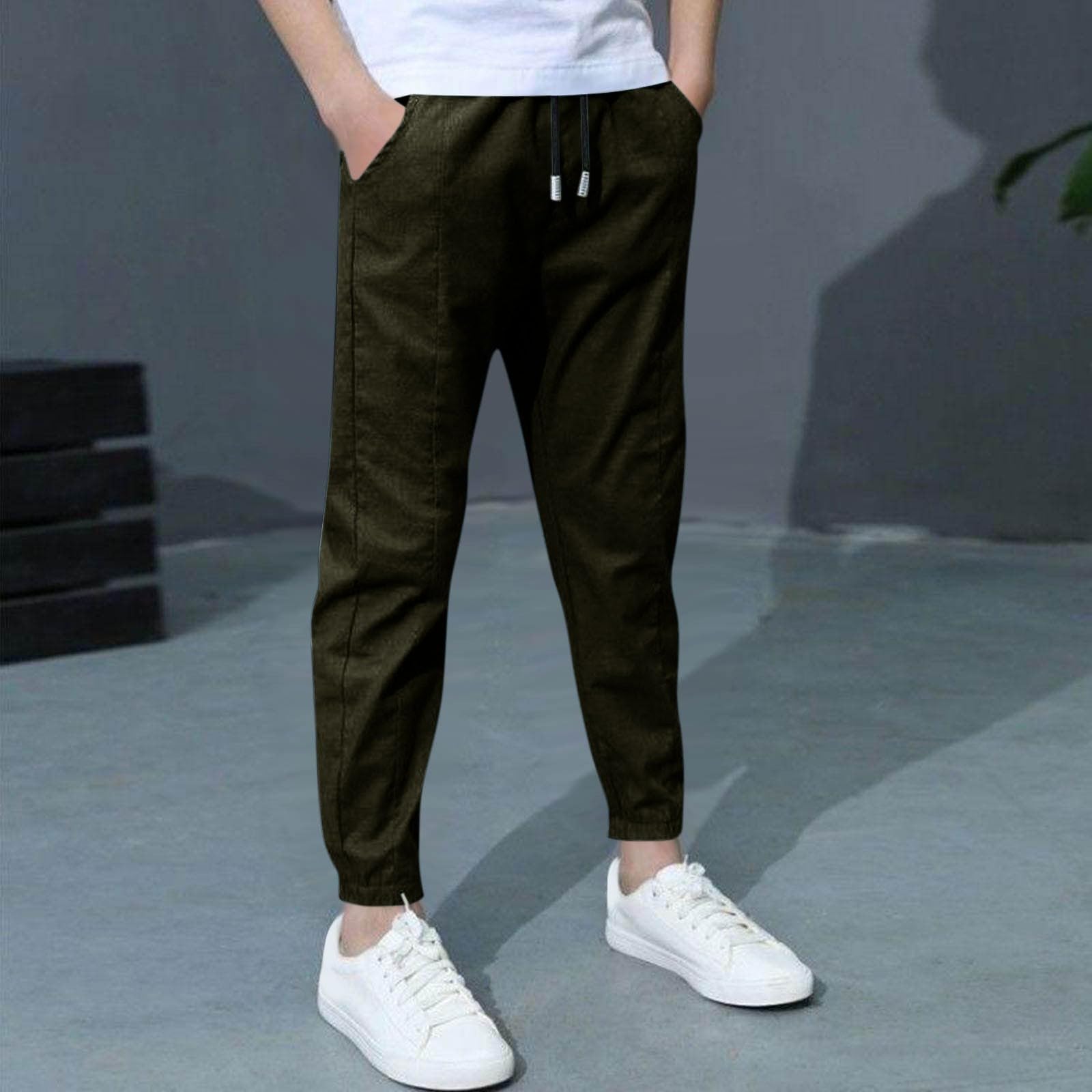 Boys And Girls Casual Pants Fashion Sports Pants 110 армия зеленый