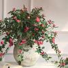 Simulated Flower Realistic Rose Long-lasting Hanging Artificial Faux Silk Flower Home Wedding Decor