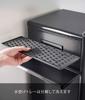 Yamazaki Tower Water Server Magnetic Glass x x Includes Water Disassembles for Easy Product 5998 Stand, Black, Approx. W31.7 D12.3 H20cm, Tray,