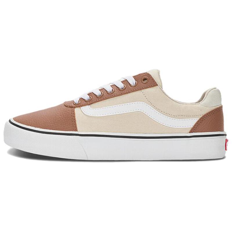 

Vans Ward Deluxe Low-Top Skateboard Shoes Men s Brown White Sneakers VN000C4UB5X 43