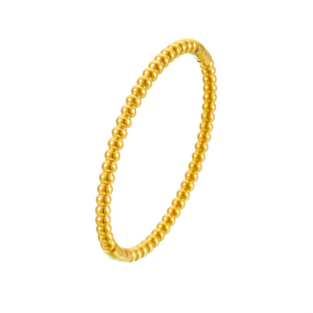 2026 Fashion Bamboo Light Luxury High-end Bracelet Women, Versatile Simple Round Beads Personalized Ins Wind Bracelet