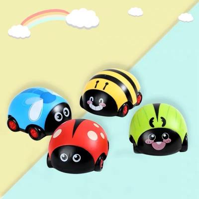 Cartoon Inertia Insect Pull-Back Car, Drop-Resistant Car Gifts, Double Pull-Back Car, Factory