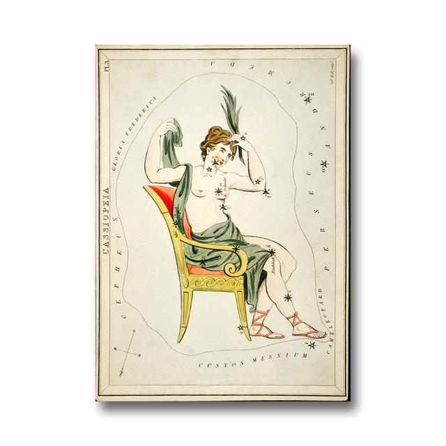 

Созвездие изобразительное искусство печать антикварная литография постер холст картины настенная живопись для украшения дома без рамки 21*30cm No Frame