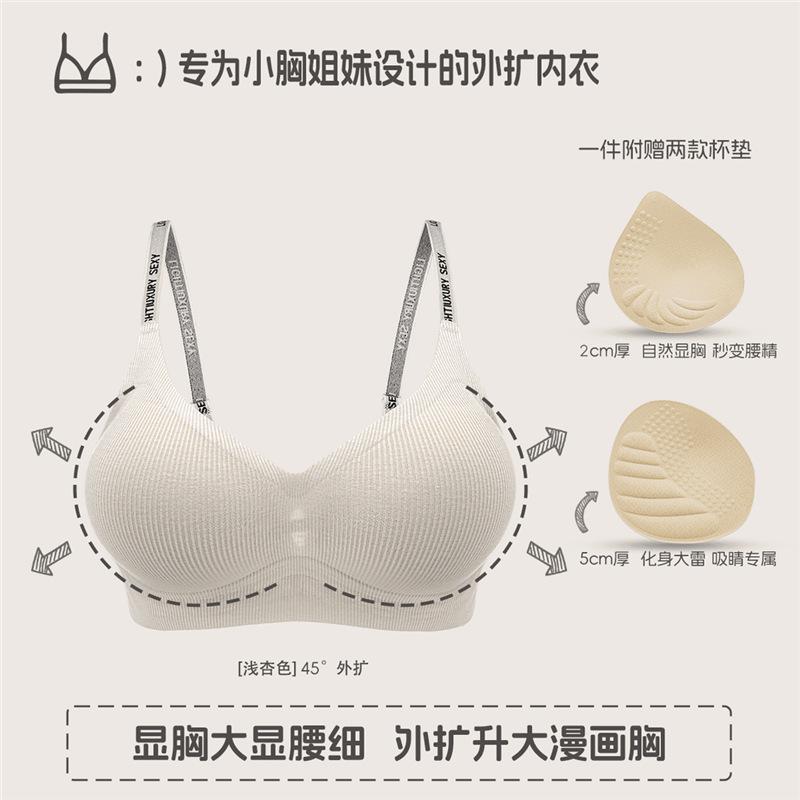 Comic Chest Expansion Underwear Women's Small Breasts Gather and Show Large External Expansion Soft Support Japanese Sexy Seamless Back Bra Cover