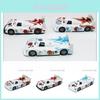 Red And Blue Alloy Racing Car Model With Painted Japanese 7 Racers For Children
