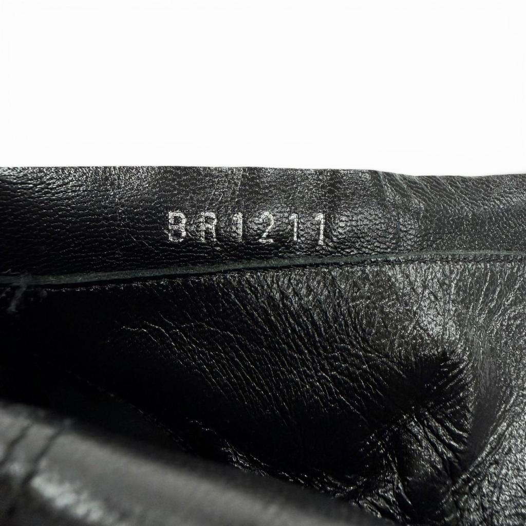 Great LOUIS VUITTON Short Boots Black Suede Leather Women 36.5 Used