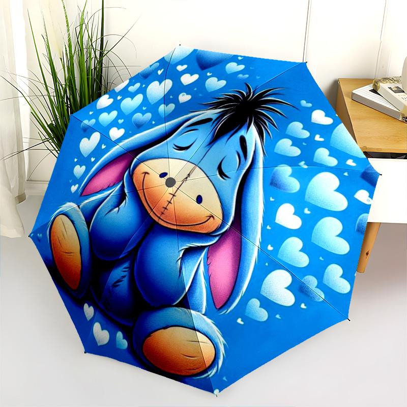 Eeyore'S Warm Hug Folding Umbrella Umbrella Portable Printing Gift Outdoor