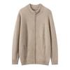 New baby small cashmere air layer cardigan knitted thickened semi-turtleneck sweater wool sweater