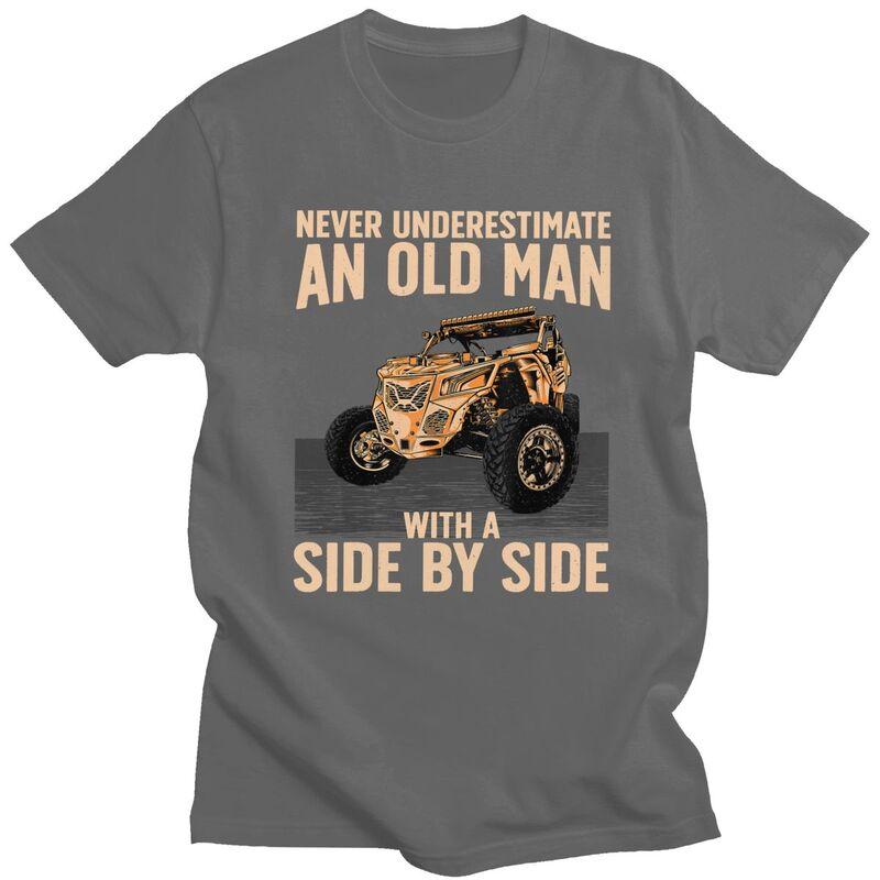 Cool SXS For Grandpa Dad Offroad UTV ATV SideBySide T Shirt Men ShortSleeve Tshirt Graphic Tee Tops Loose Oversized Clothes