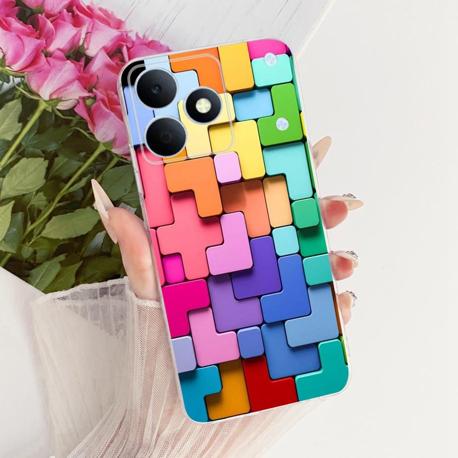 

For Realme Note 80 Case RMX5388 Colorful Flowers Painted Cover 6.74 Soft Silicone Case For Realme Note 80 Note80 4G Funda Bags Realme Note 80