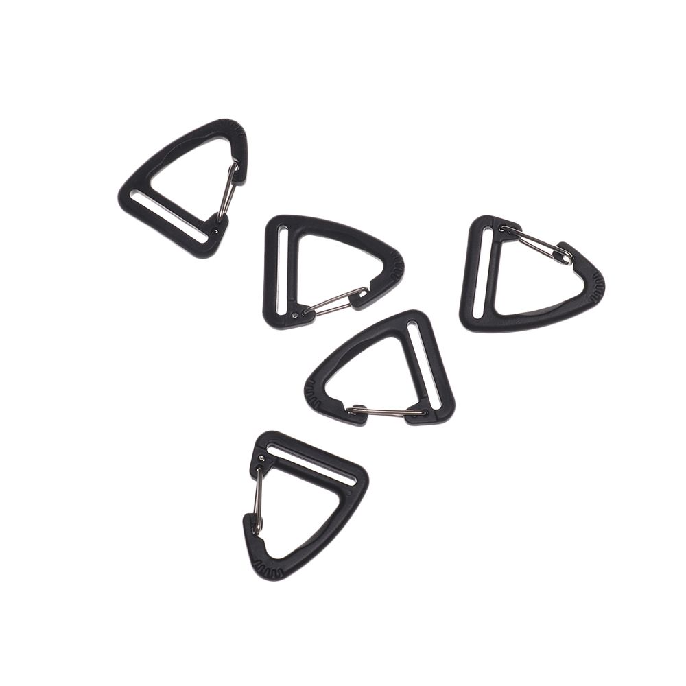 10PCS Alloy Triangle Carabiner Spring Quickdraws Belt Clip Hooks Keychain Buckles Outdoor Camping Hiking Backpack Accessories