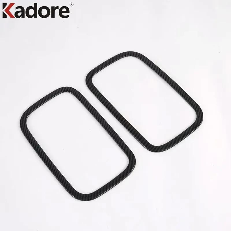 For Hyundai Venue 2024 Carbon Fiber Car Rear Fog Light Lamp Cover Trim Foglight Bezel Trims Accessories